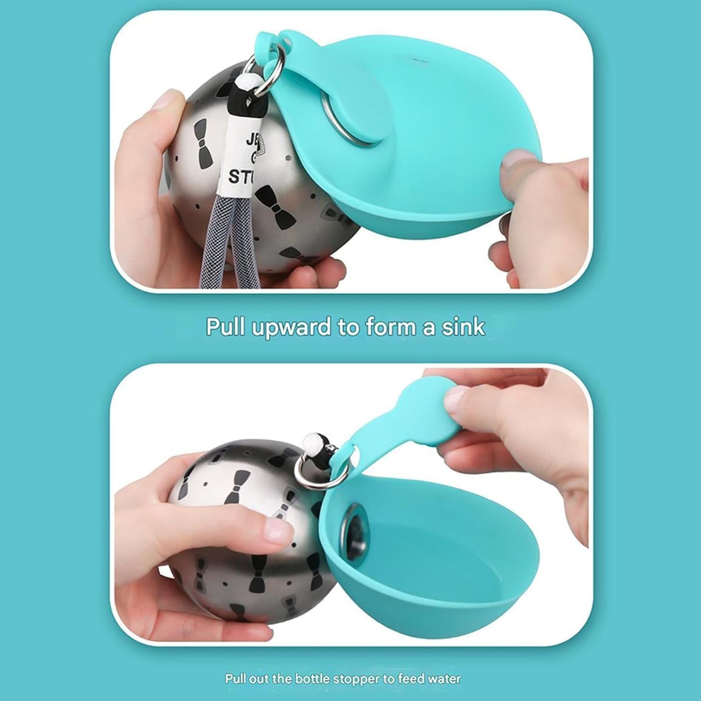 Portable Outdoor Pet Stainless Steel Water Cup