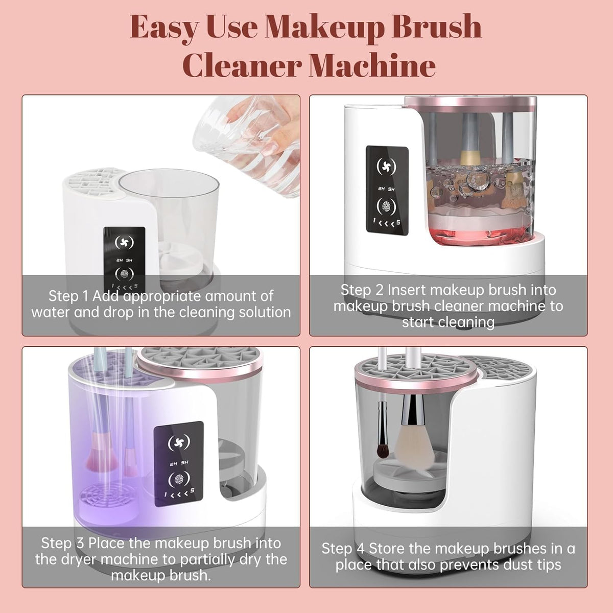 Electric Makeup Brush Cleaner & Dryer Machine,