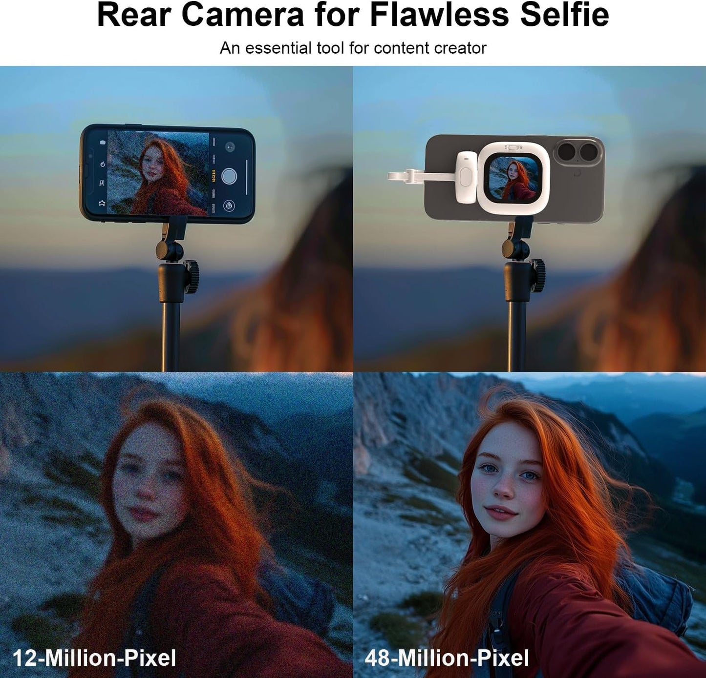 Magnetic Rear Camera Selfie Display Screen