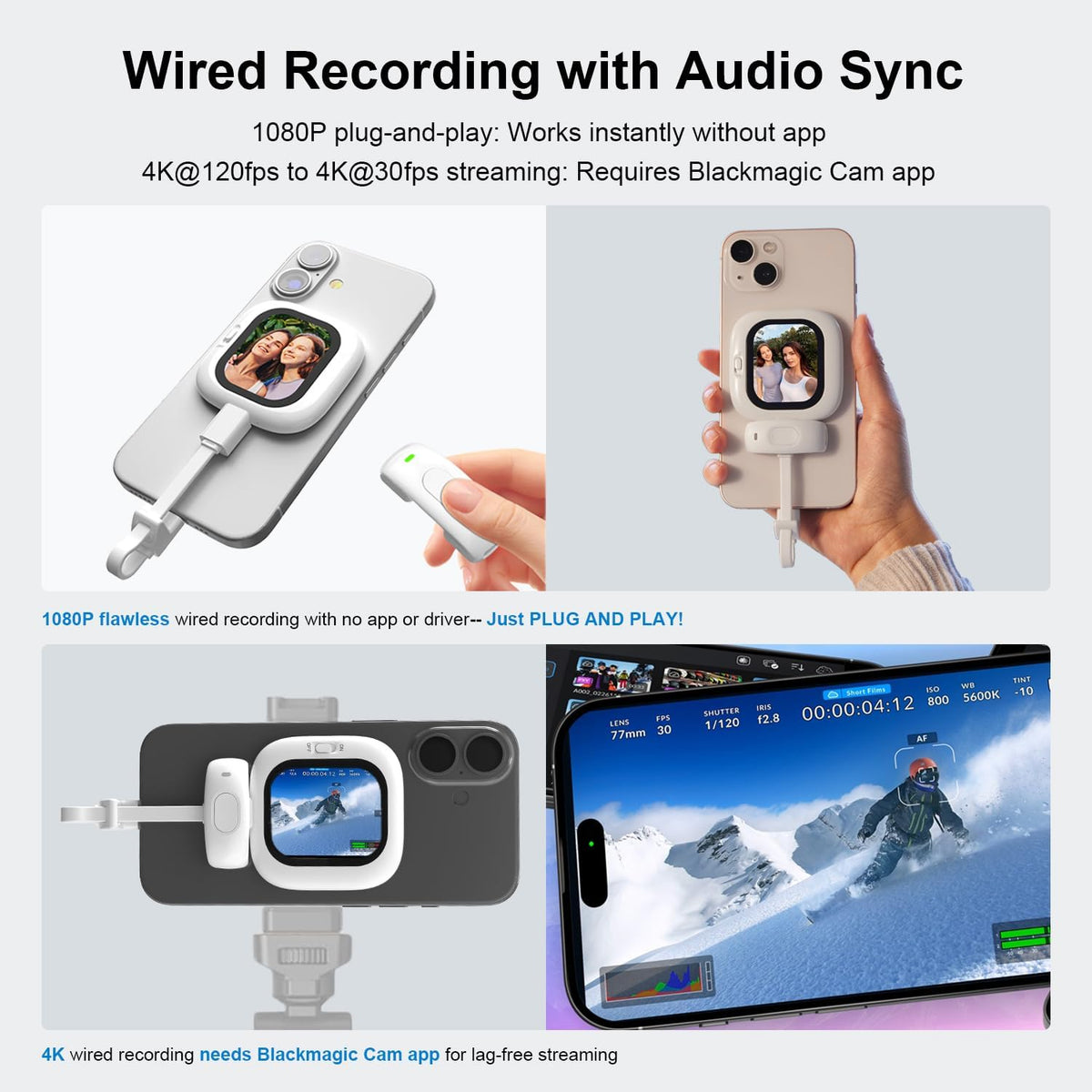 Magnetic Rear Camera Selfie Display Screen