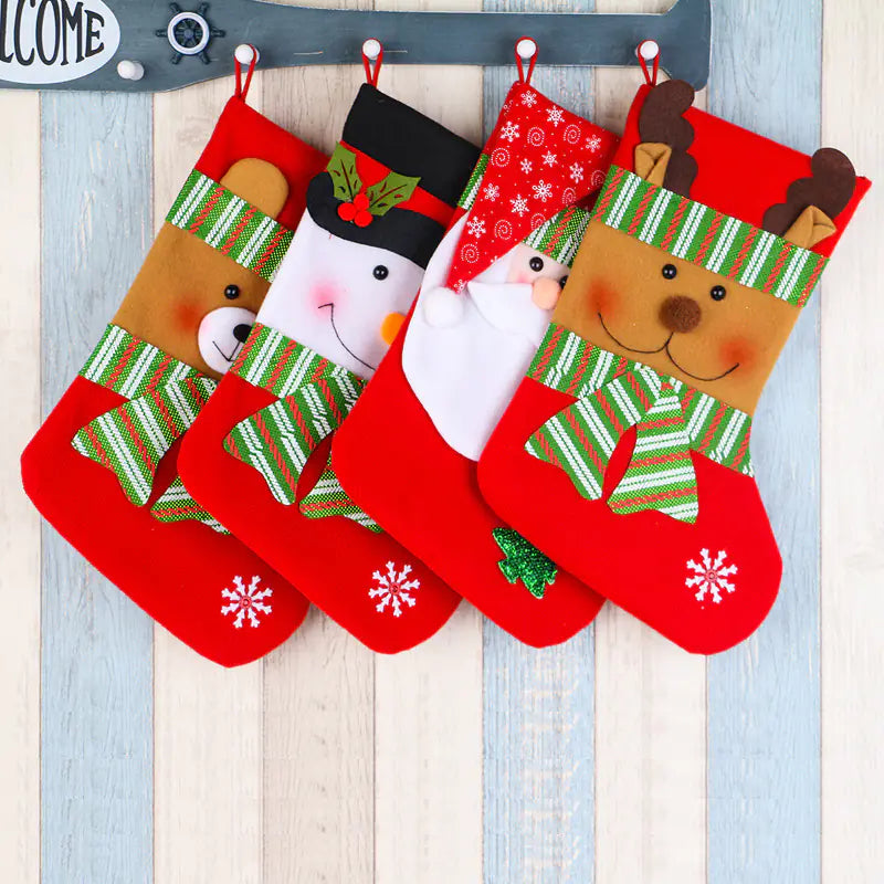 Festive Christmas Stocking Gift Holder