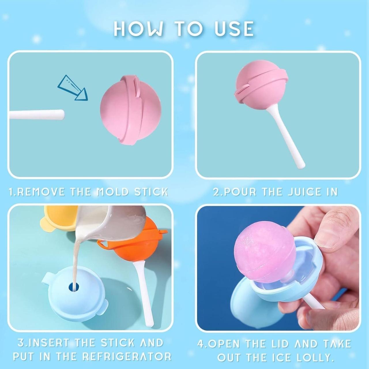 Silicone Lollipop Ice Cream Maker ( 8pcs )