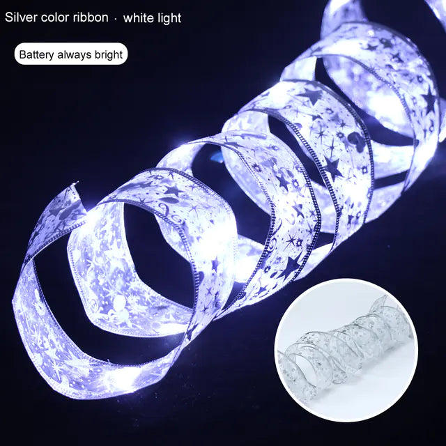 Enchanted Christmas Ribbon Light Garland