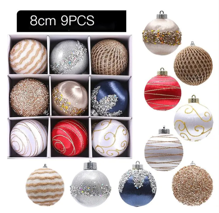 Holiday Charm 8cm Foam Ornaments (9pcs)